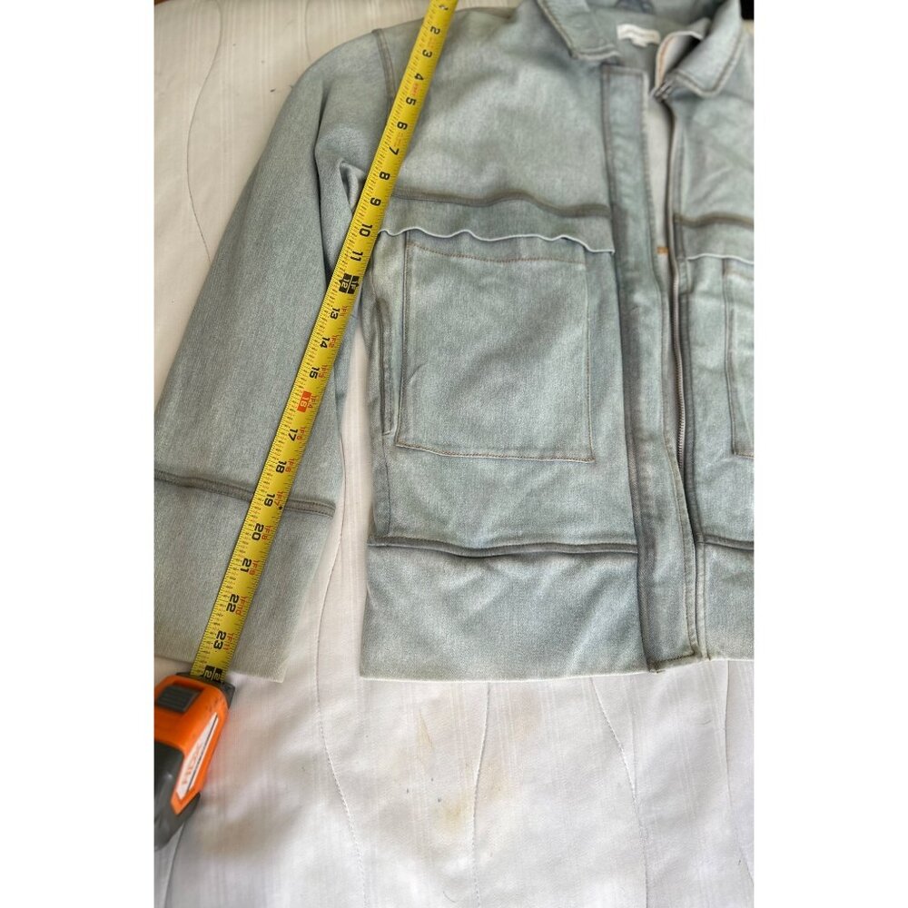 Hemsmith Jean Jacket Men’s Small Utility Zip Front Oversized Workwear Style Pock - Picture 5 of 13